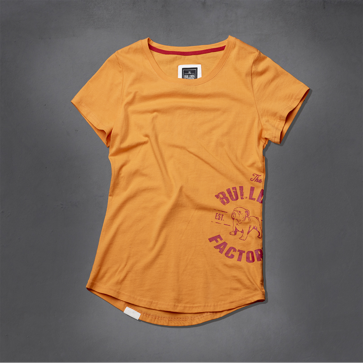 Girls Heritage Printed Ts - Flame Orange